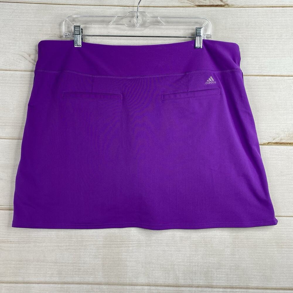 Adidas ClimaCool Womens XL Skort Purple Pull-On Stretch Skirt Short Golf Tennis - Picture 8 of 10